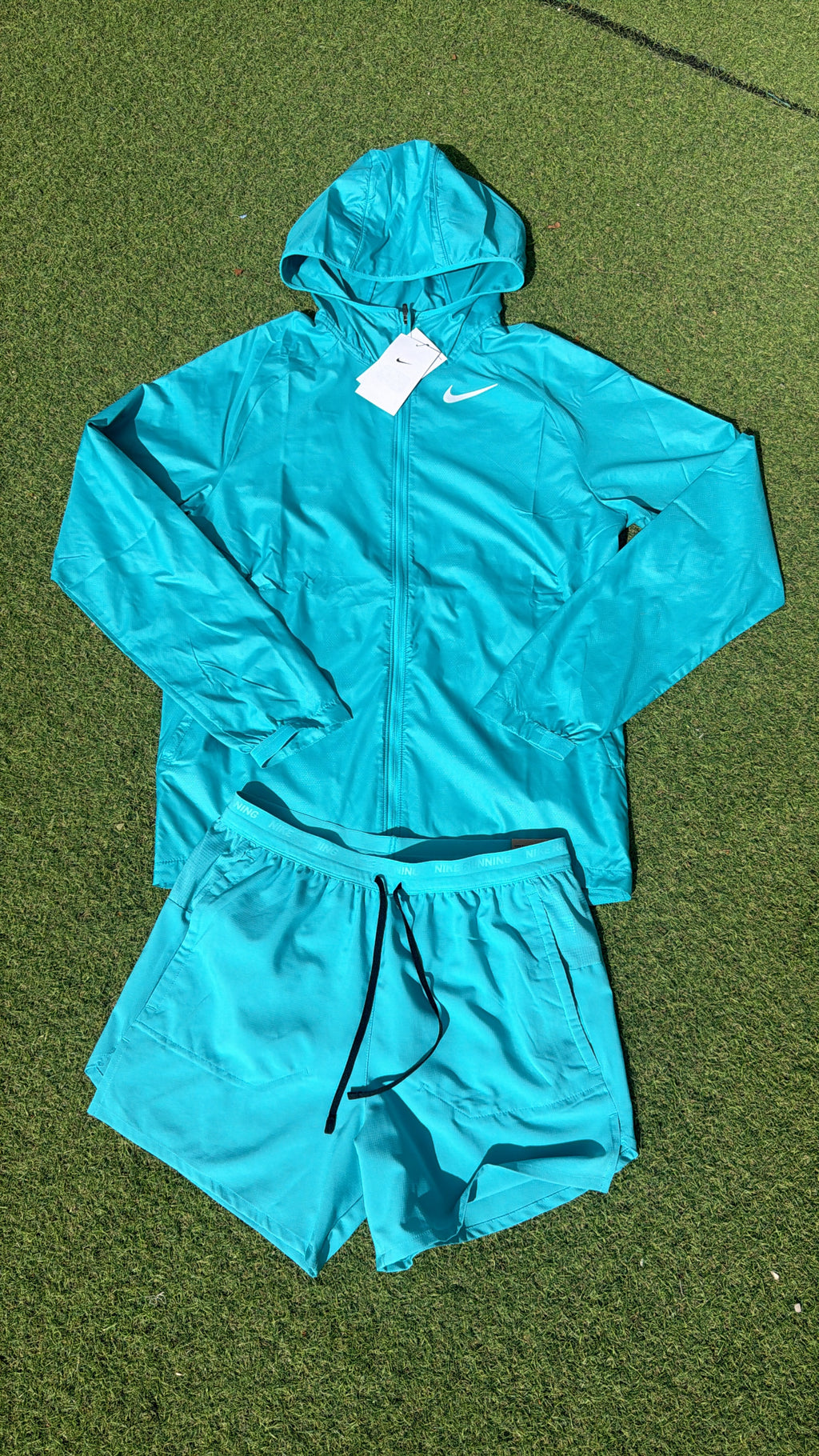 Ensemble short Nike running - turquoise