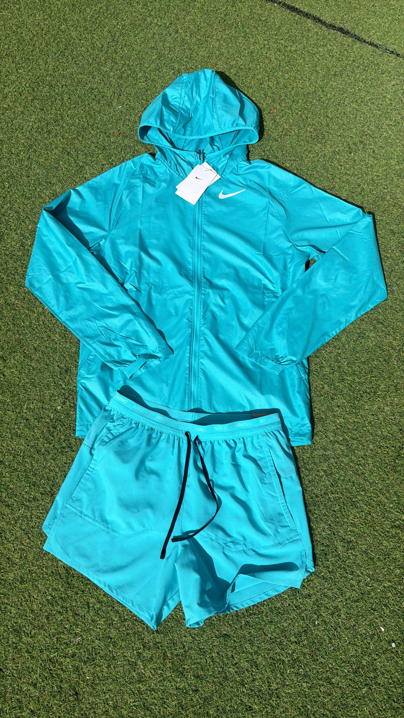 Ensemble short Nike running - turquoise